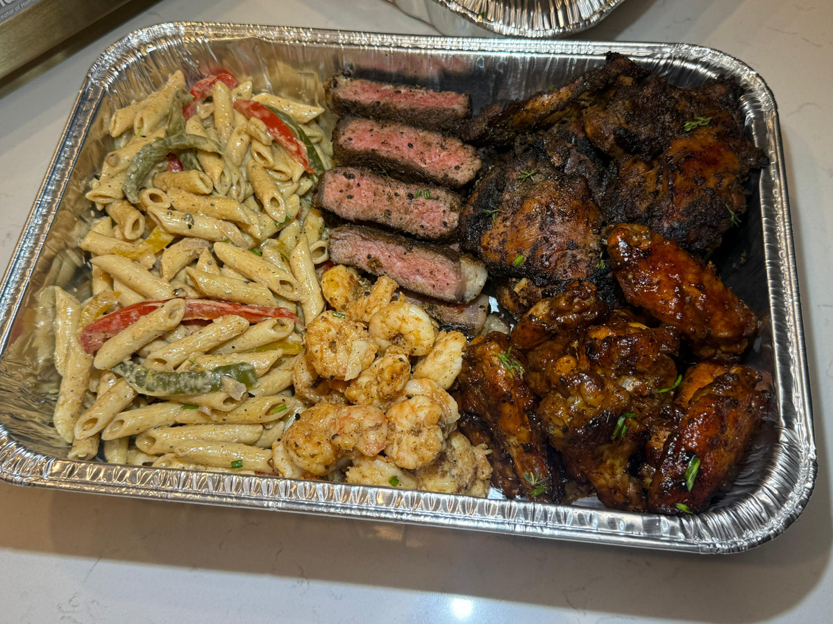 Caribbean Jerk Chicken & Steak Catering Pan – Serves 2–5